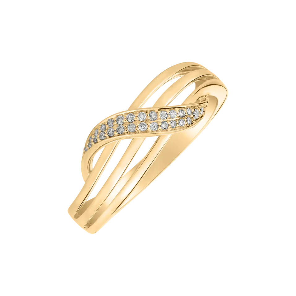 Prsten s diamanty Alluring Waves