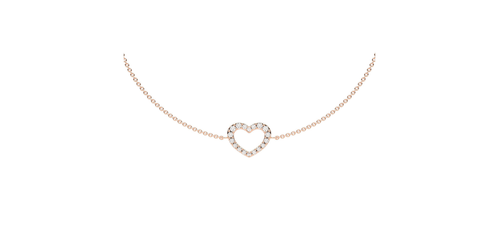 Náramek s diamanty Heart