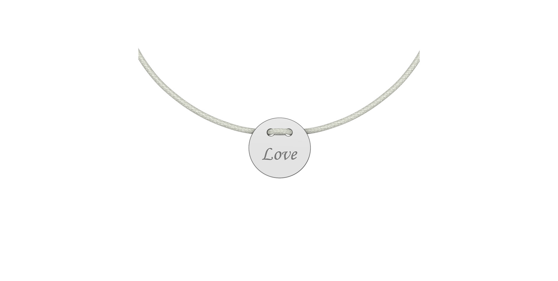 Diamantový náramek se šňůrkou Love