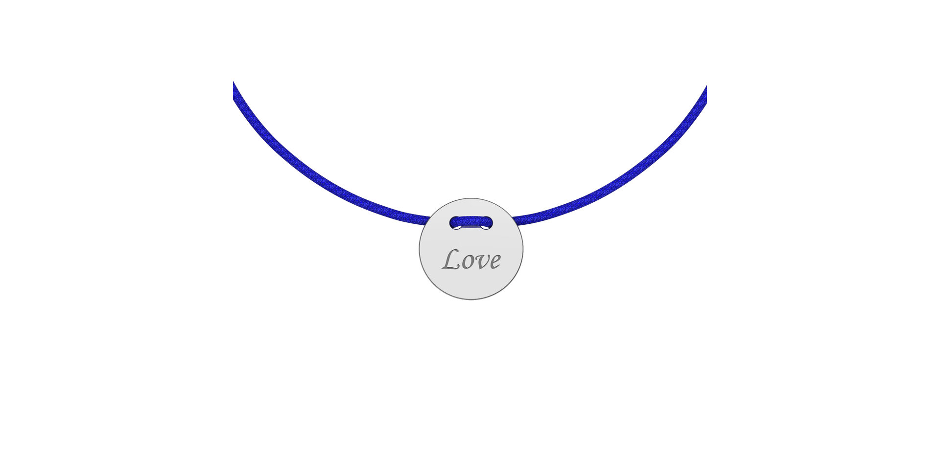 Diamantový náramek se šňůrkou Love