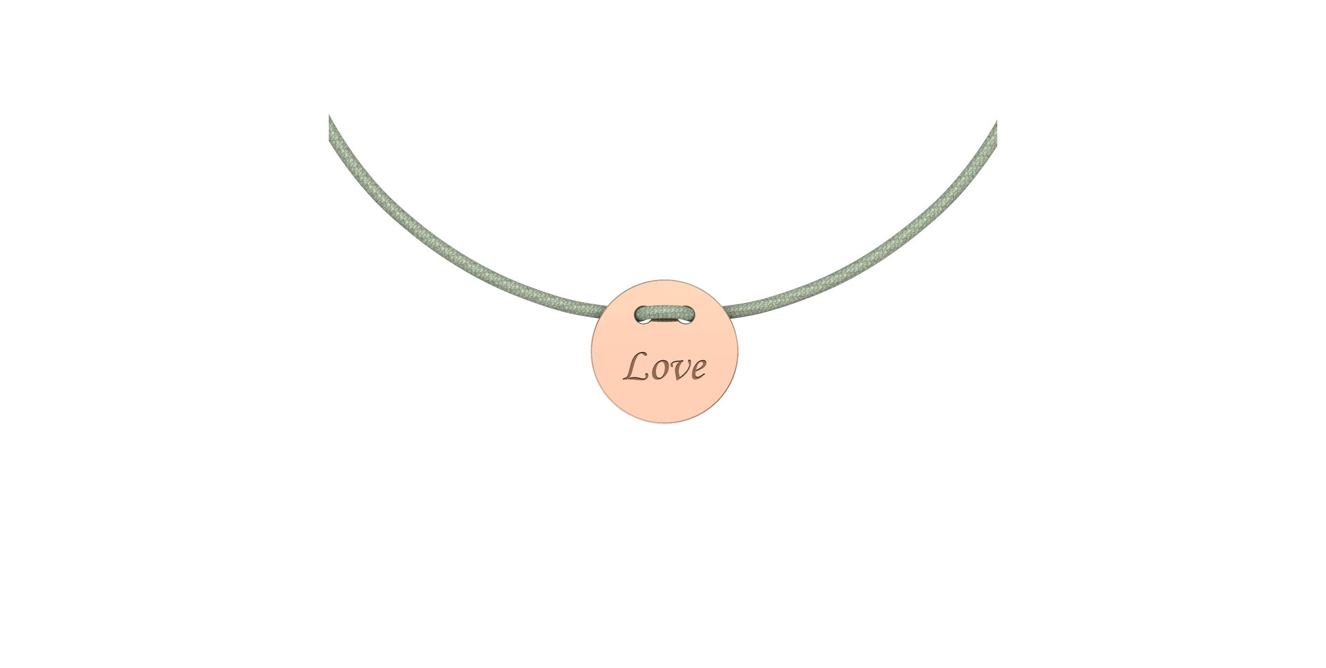 Diamantový náramek se šňůrkou Love