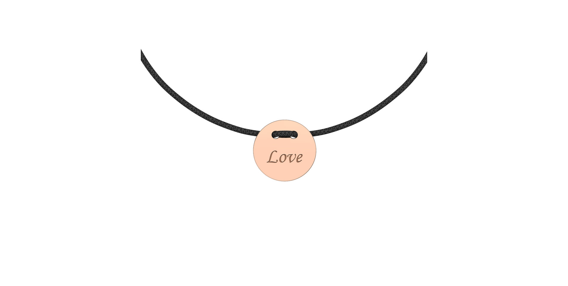 Diamantový náramek se šňůrkou Love