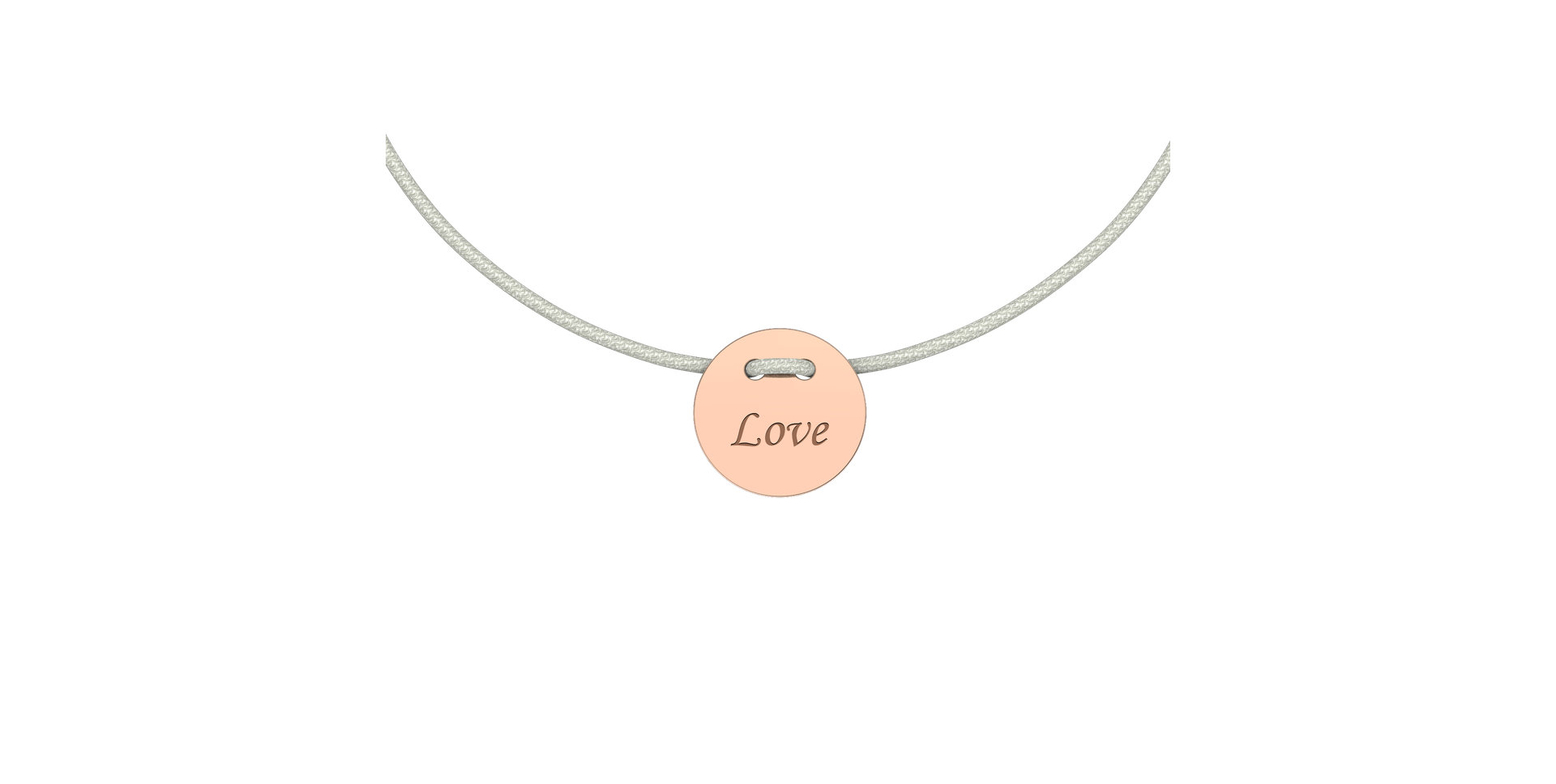 Diamantový náramek se šňůrkou Love