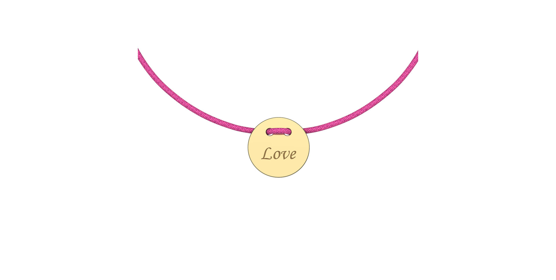 Diamantový náramek se šňůrkou Love