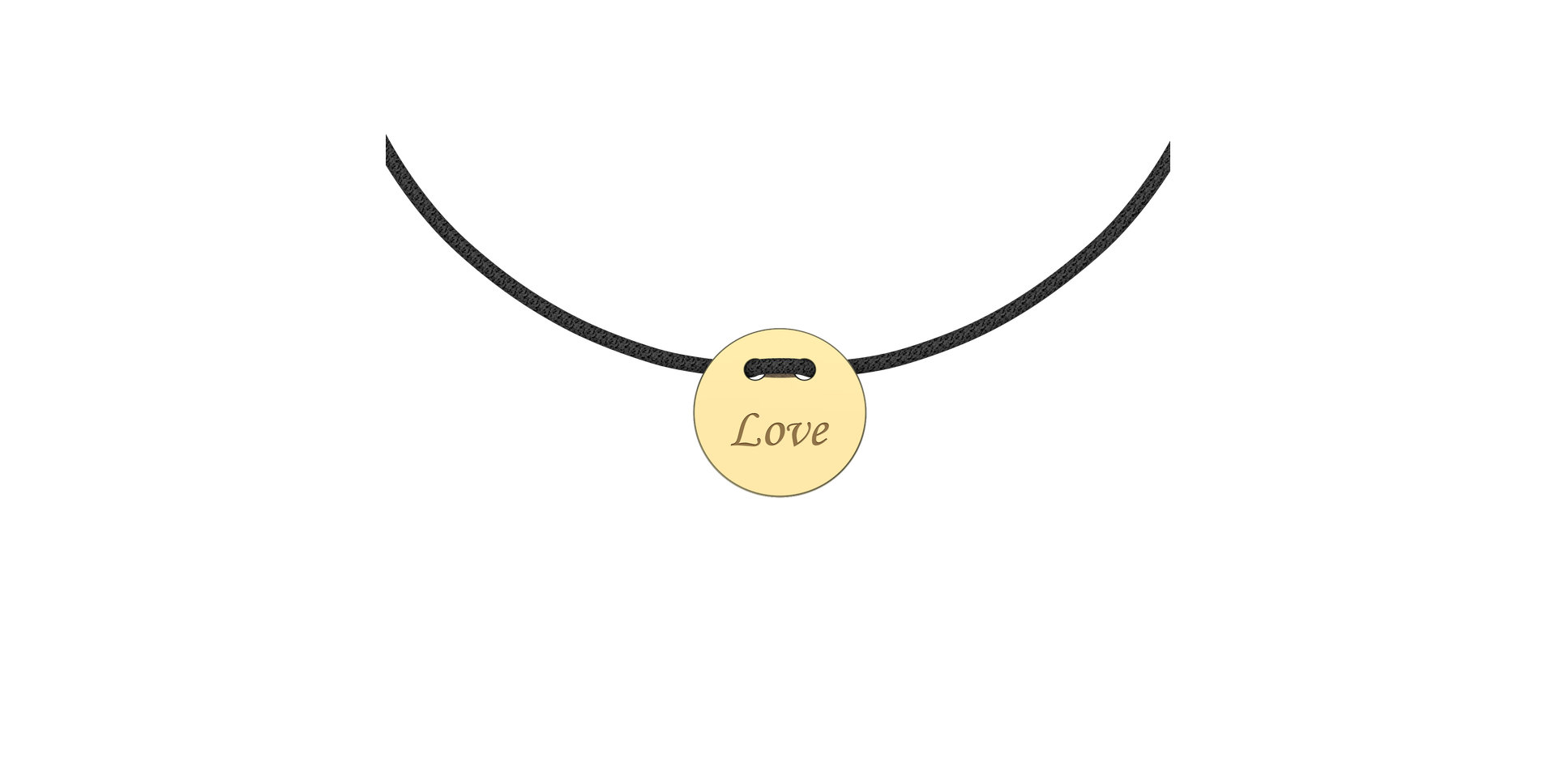 Diamantový náramek se šňůrkou Love