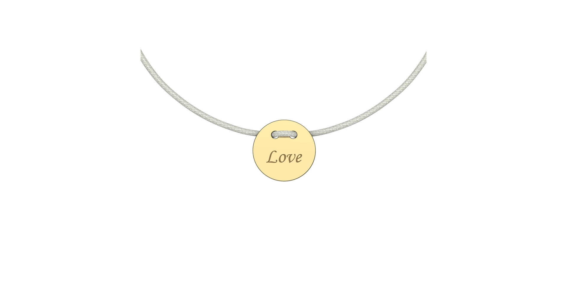 Diamantový náramek se šňůrkou Love