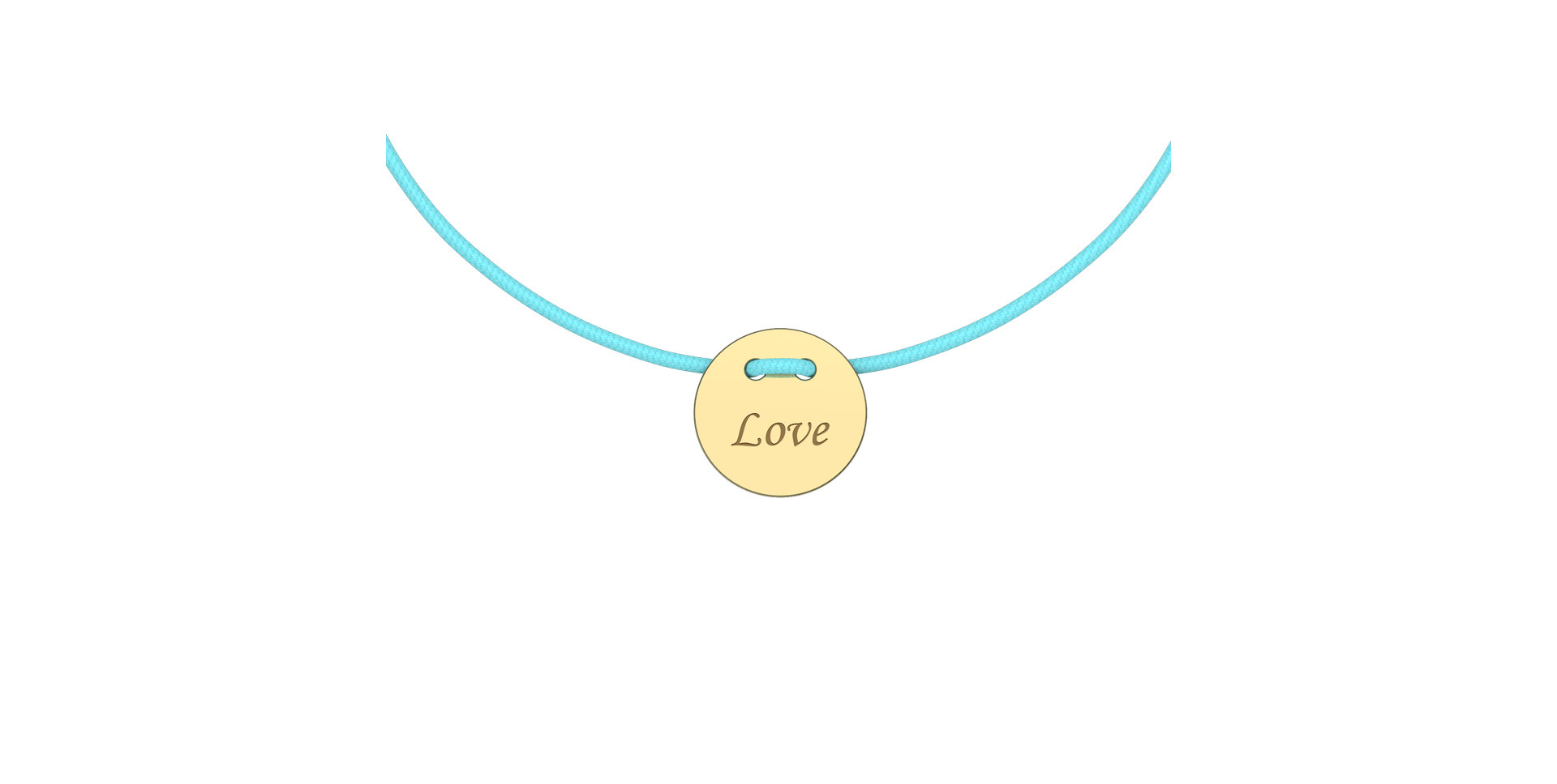 Diamantový náramek se šňůrkou Love