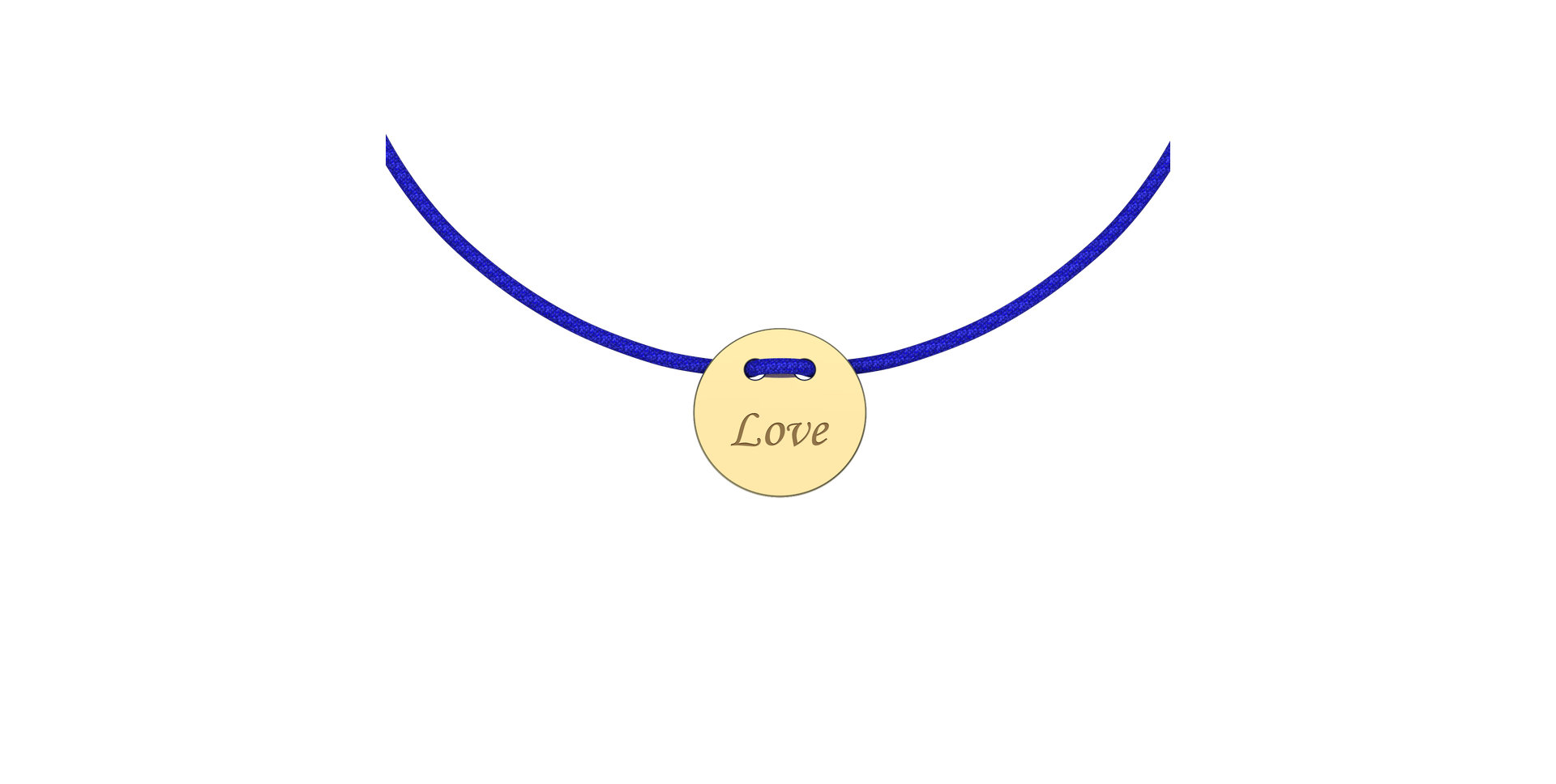 Diamantový náramek se šňůrkou Love