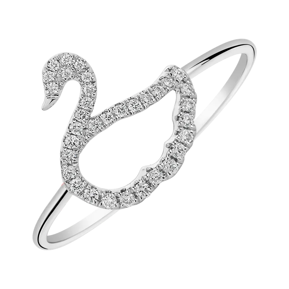 Prsten s diamanty Swan