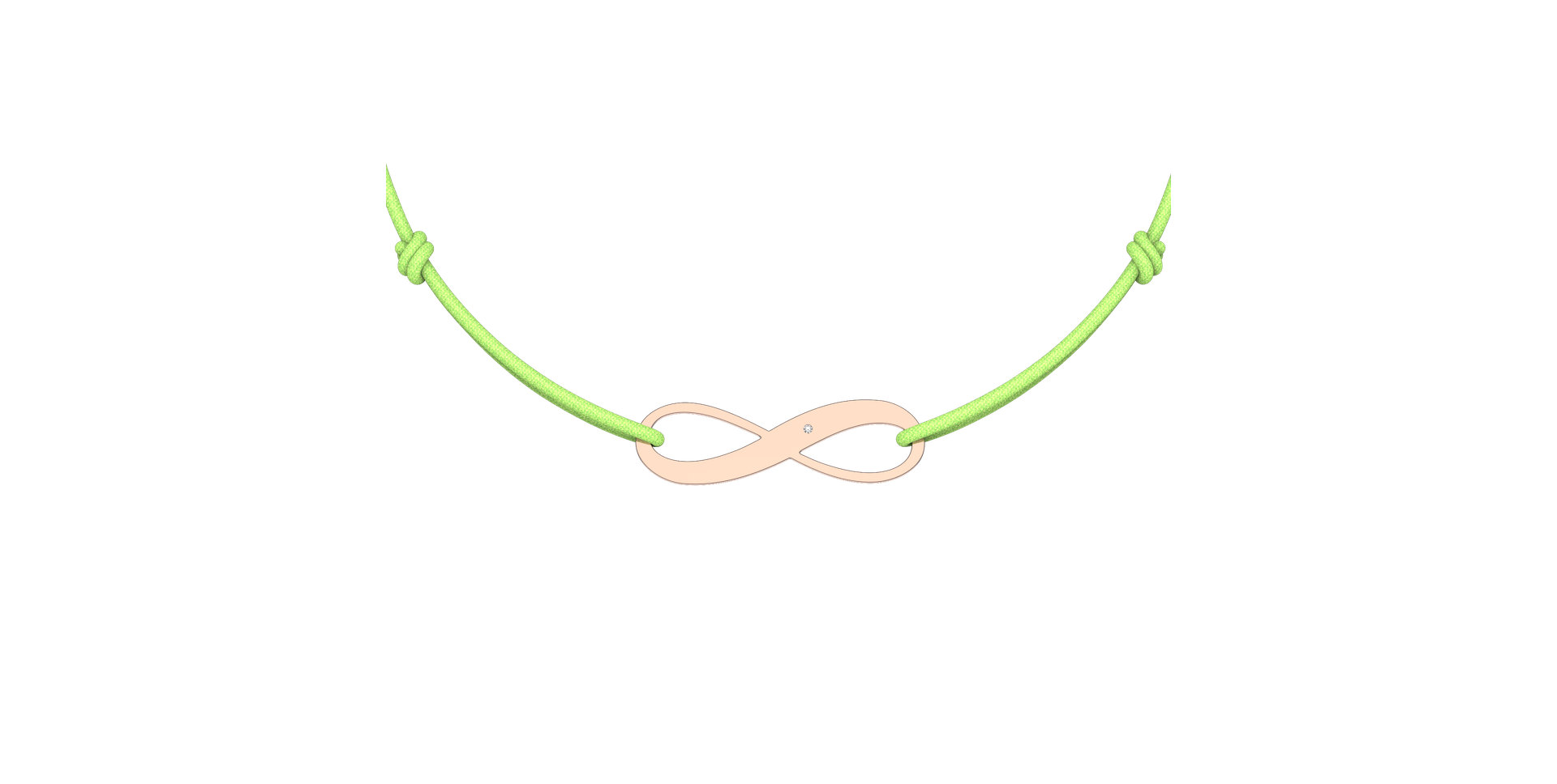 Diamantový náramek se šňůrkou Infinity