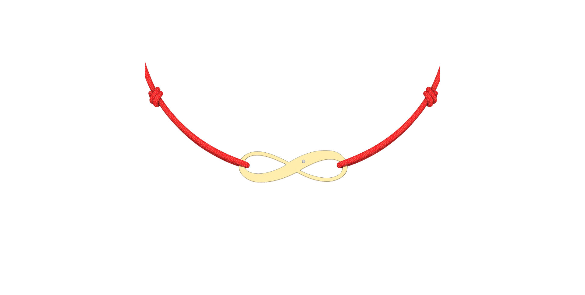 Diamantový náramek se šňůrkou Infinity