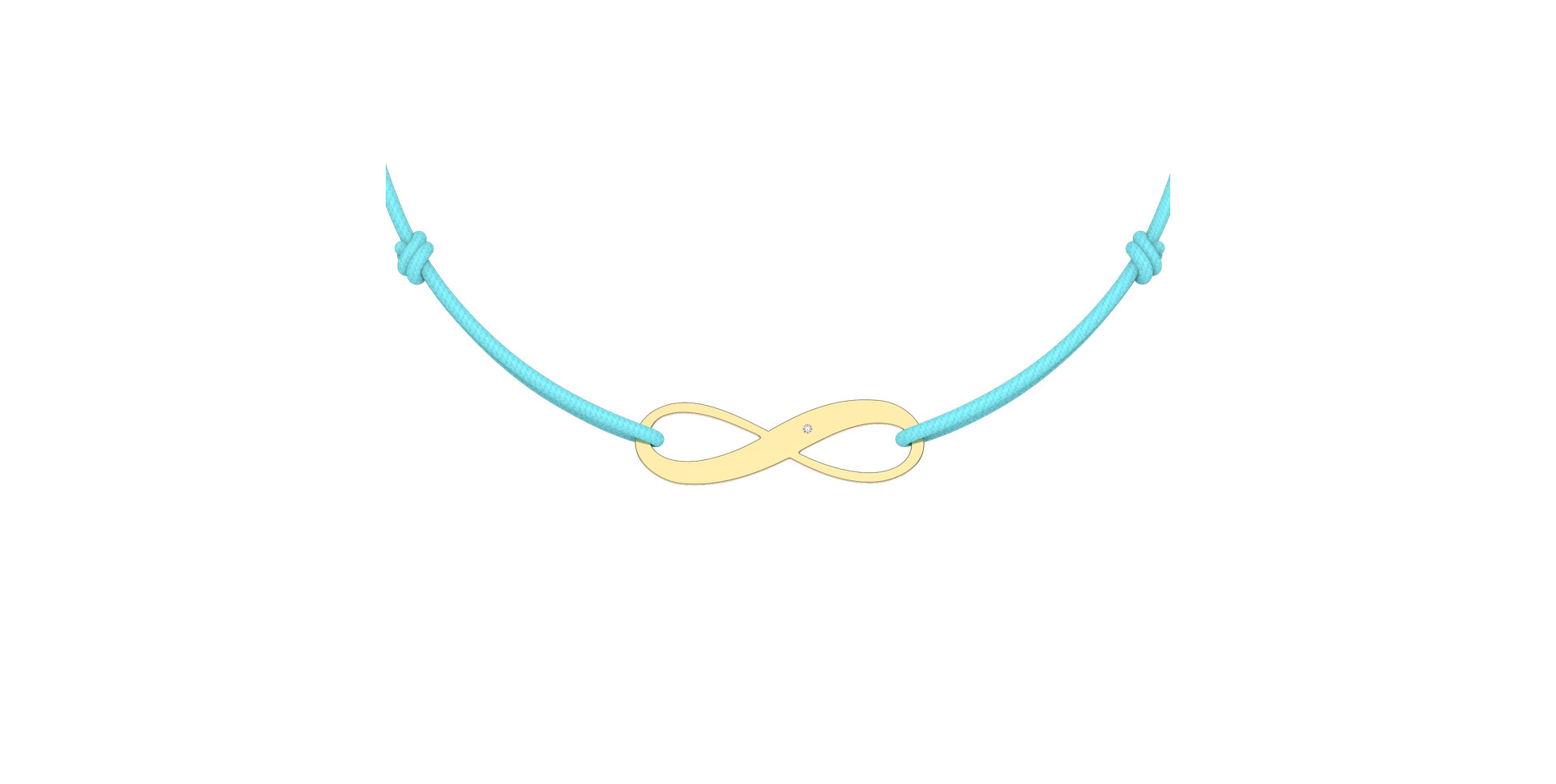 Diamantový náramek se šňůrkou Infinity