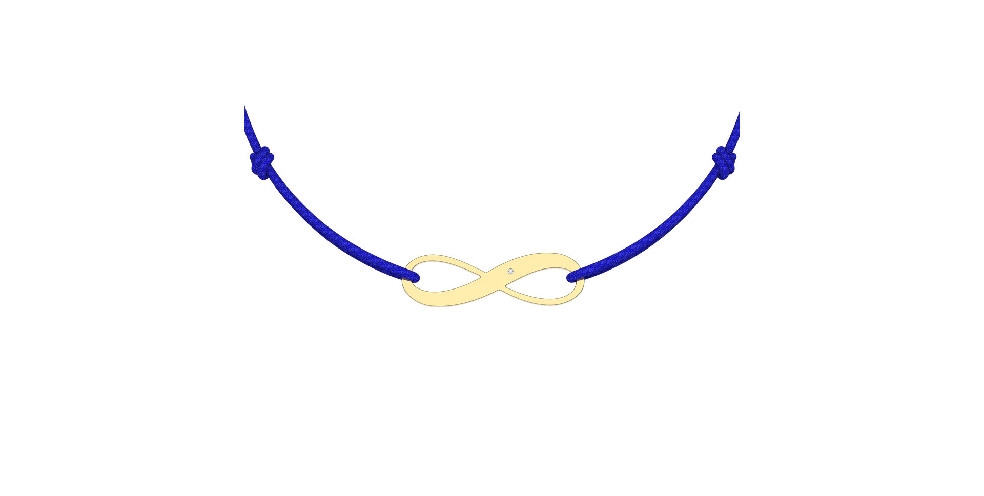 Diamantový náramek se šňůrkou Infinity