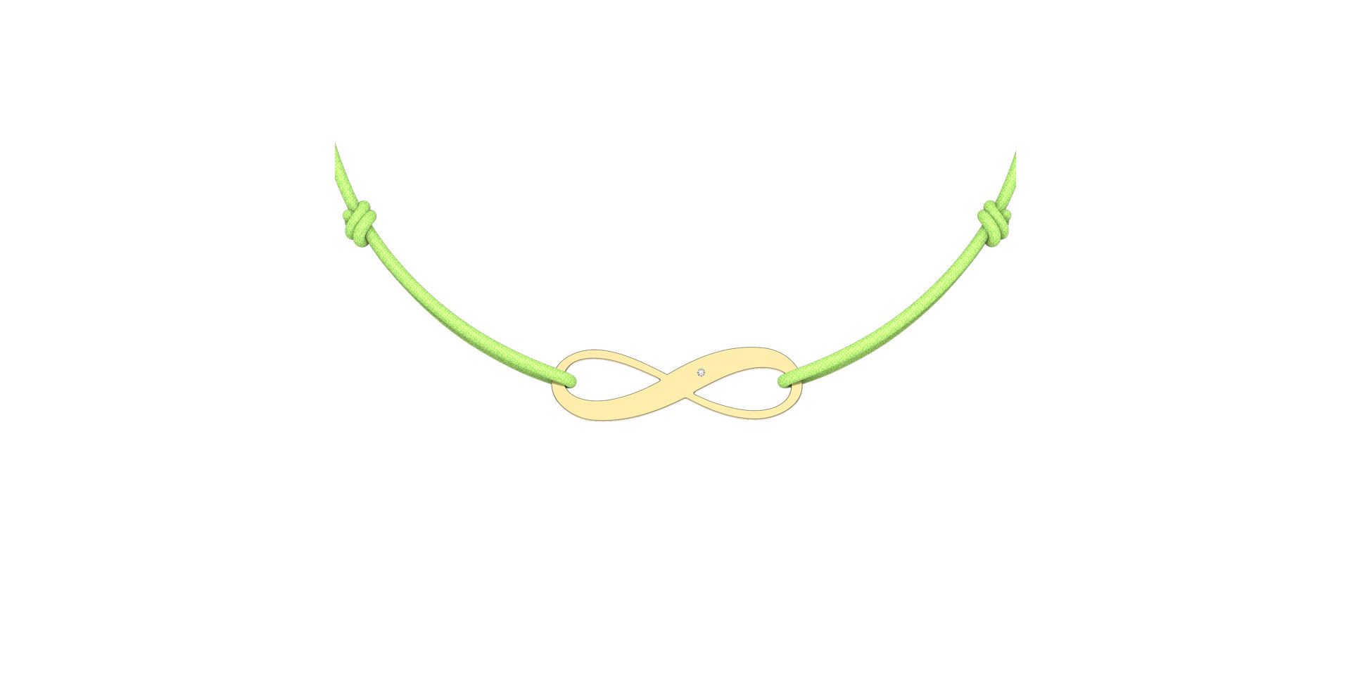 Diamantový náramek se šňůrkou Infinity