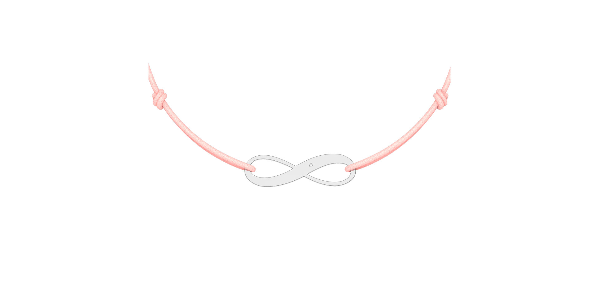 Diamantový náramek se šňůrkou Infinity