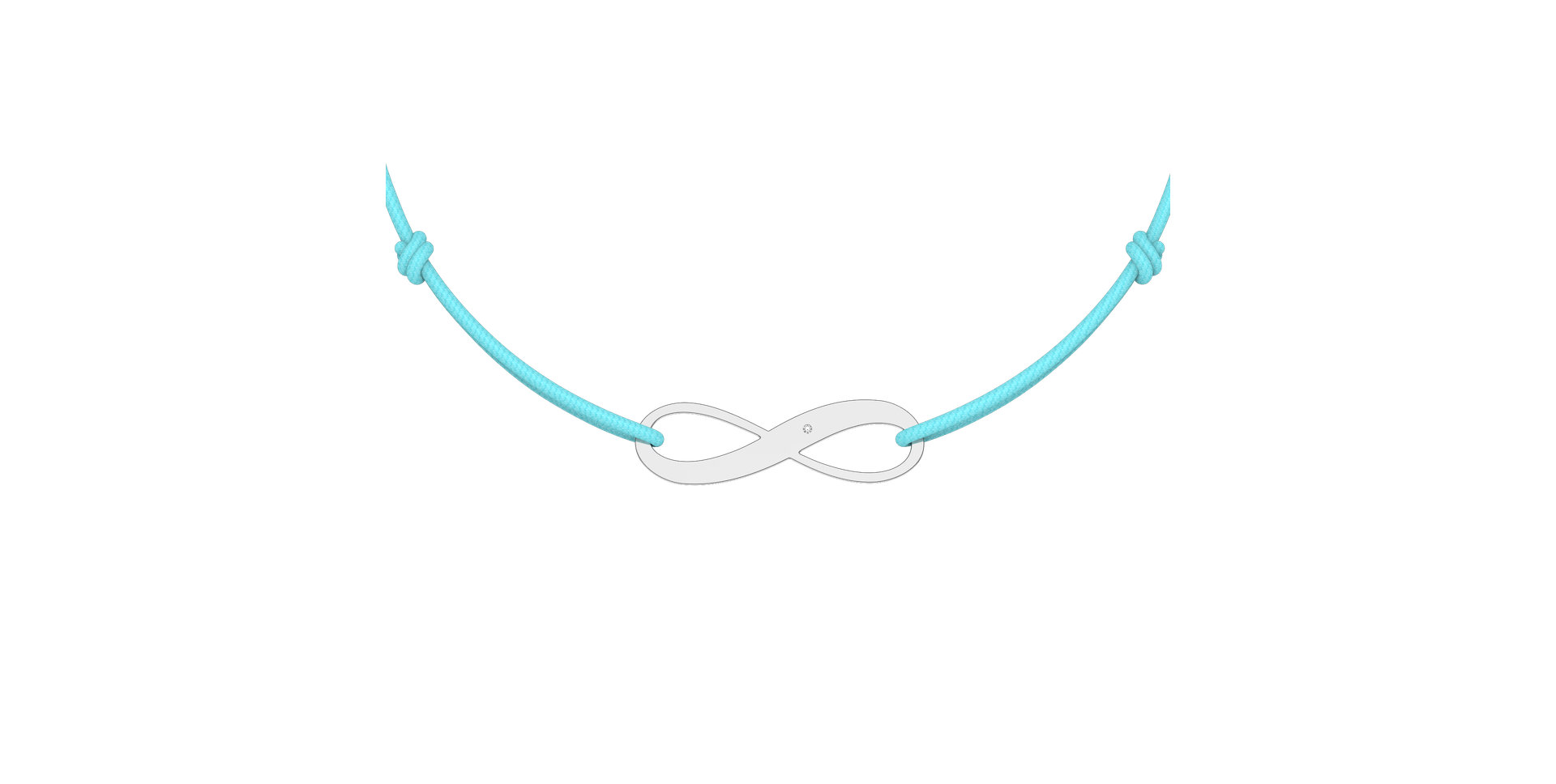 Diamantový náramek se šňůrkou Infinity