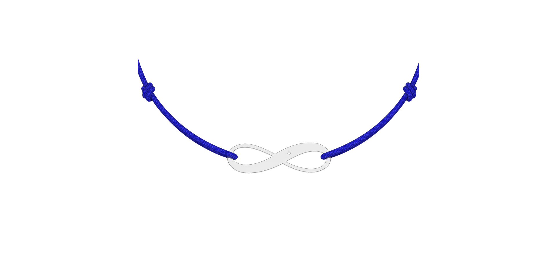 Diamantový náramek se šňůrkou Infinity