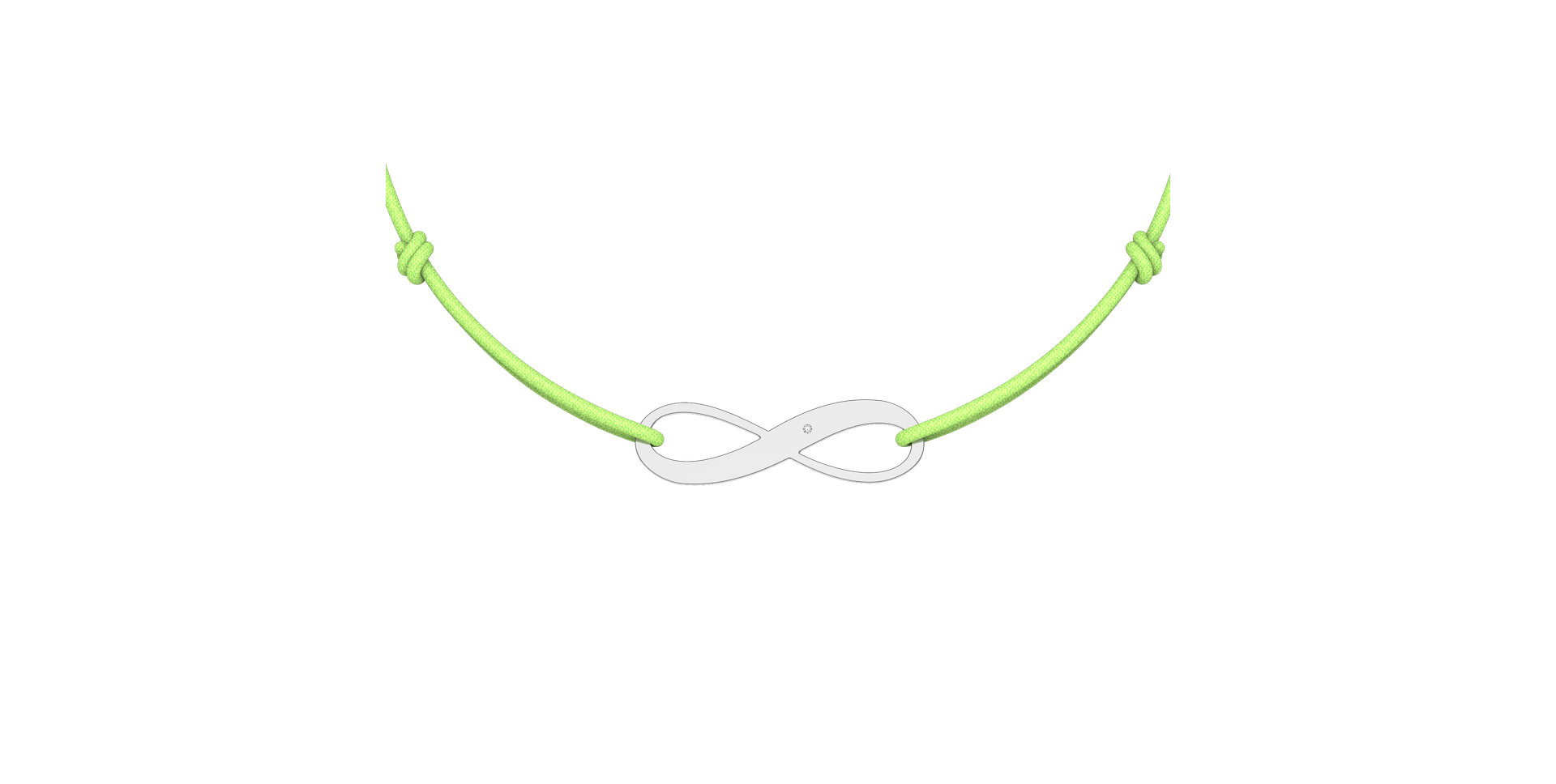 Diamantový náramek se šňůrkou Infinity