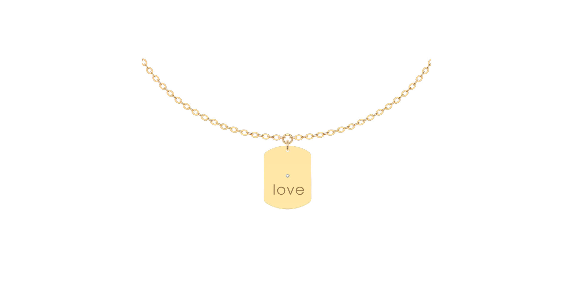 Náramek s diamantem Love