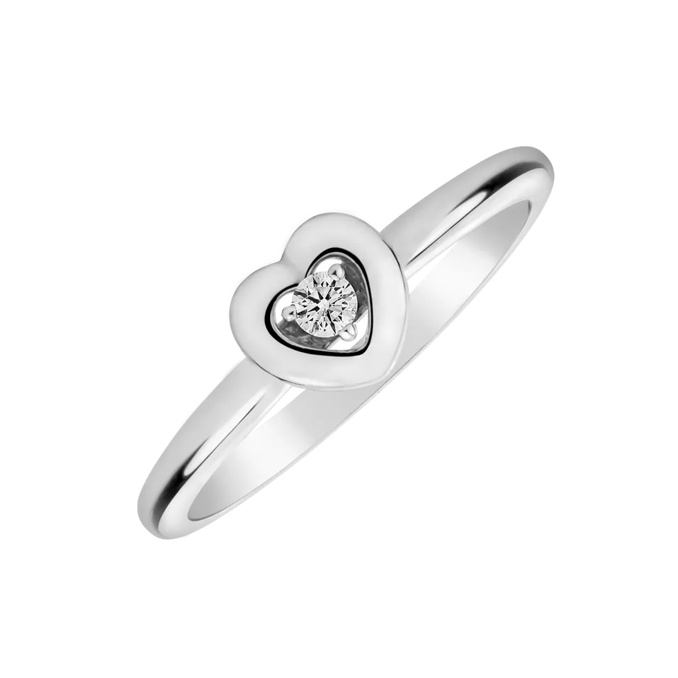Prsten s diamantem Tender Heart