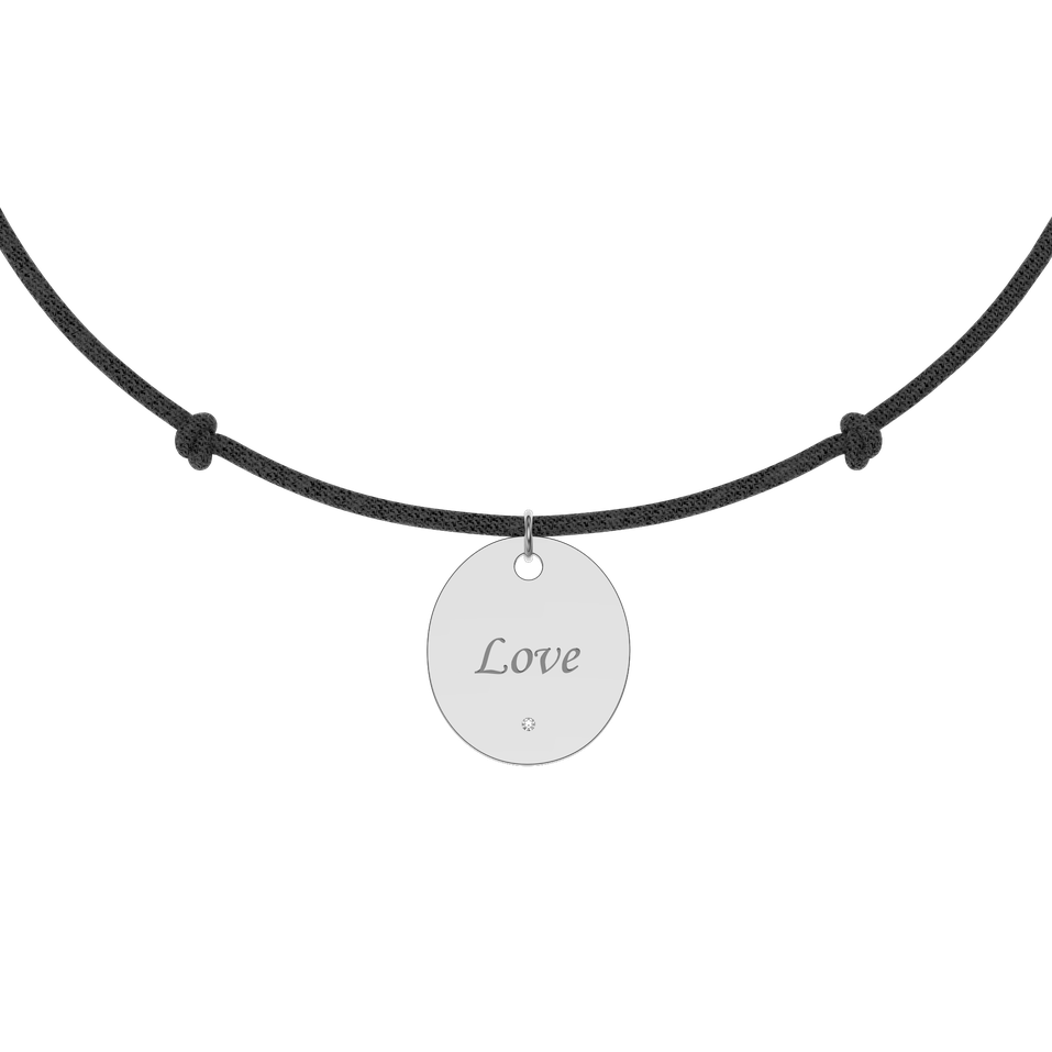 Diamantový náramek se šňůrkou Secret Love
