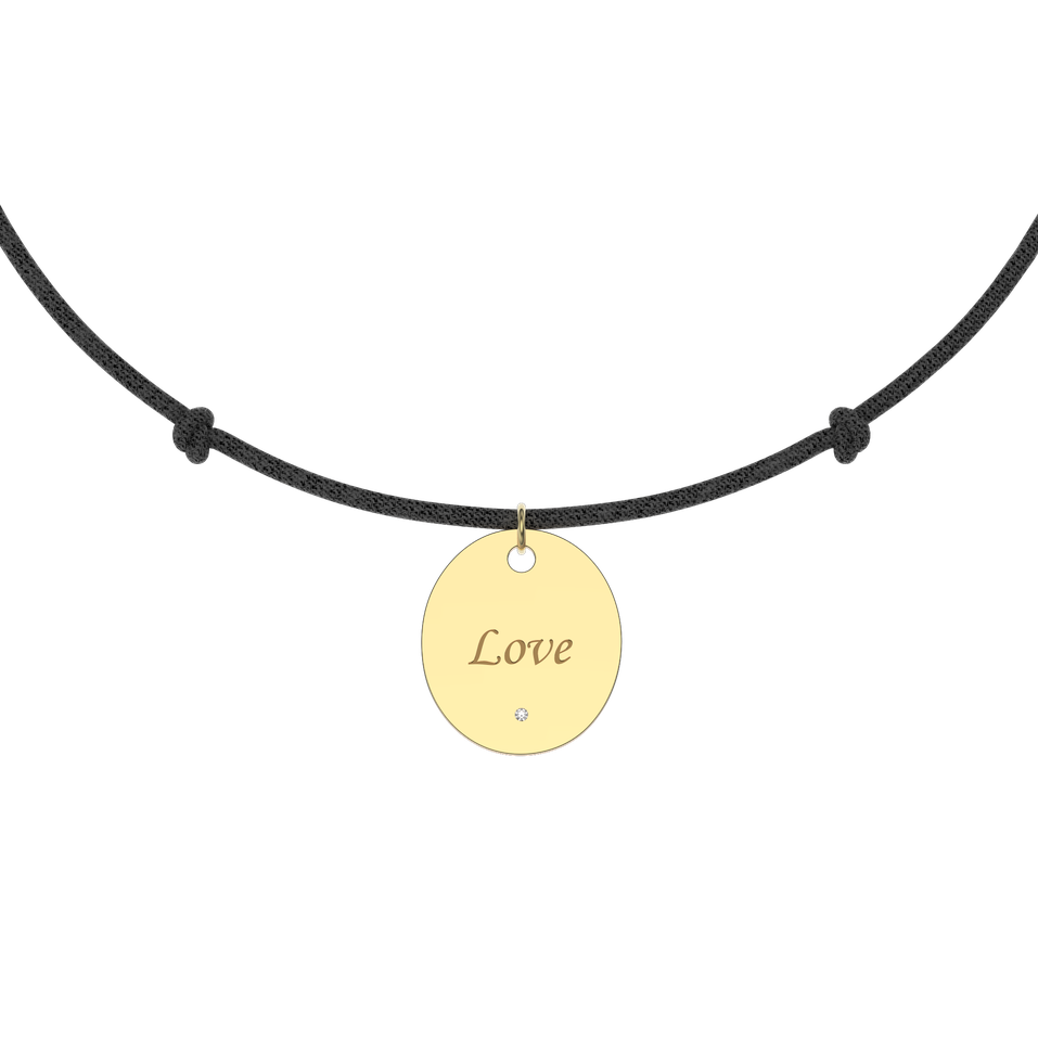 Diamantový náramek se šňůrkou Secret Love