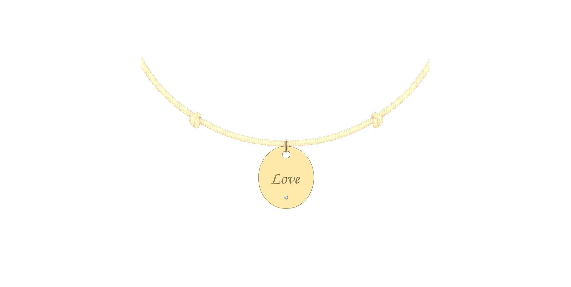 Diamantový náramek se šňůrkou Secret Love