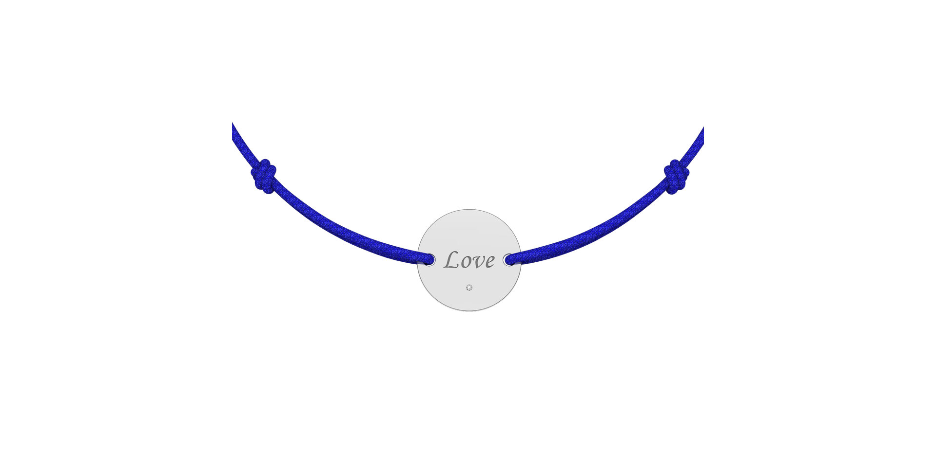 Diamantový náramek se šňůrkou Simple Love