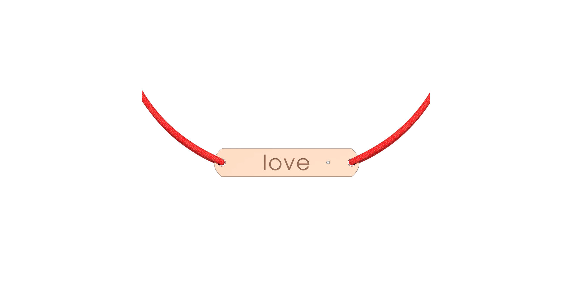 Diamantový náramek se šňůrkou Amour Love