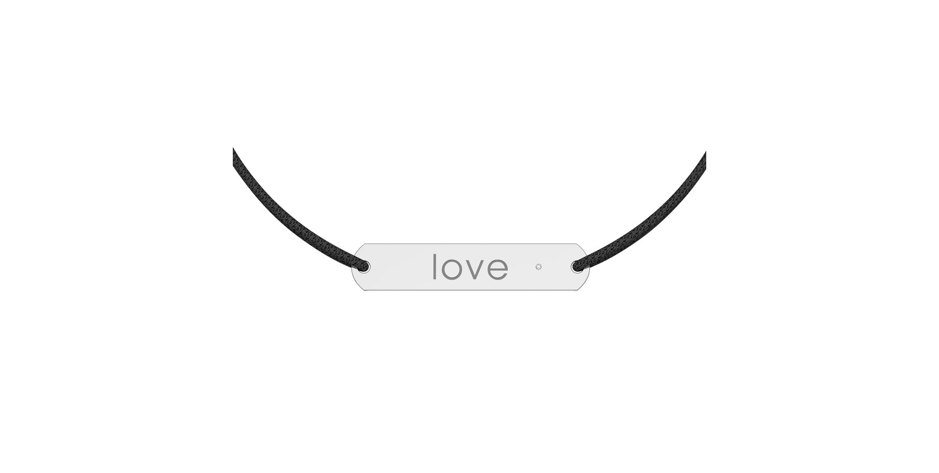 Diamantový náramek se šňůrkou Amour Love