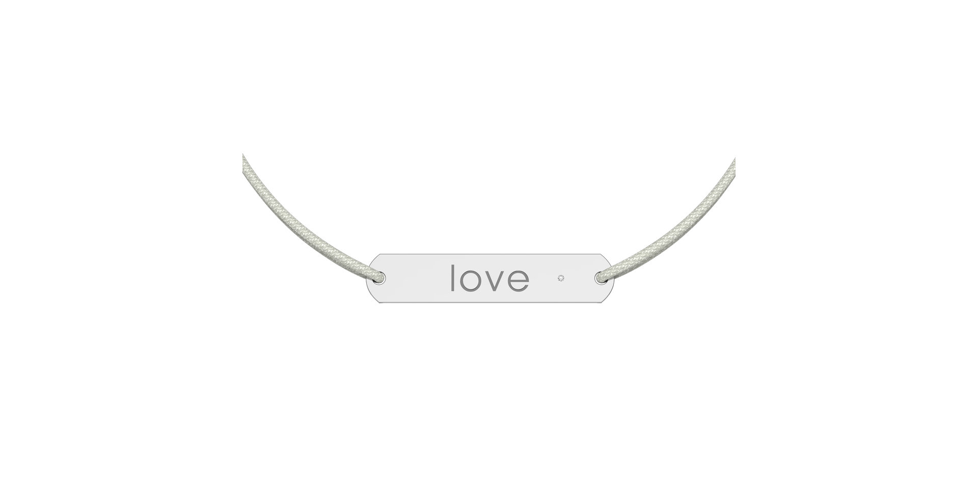 Diamantový náramek se šňůrkou Amour Love