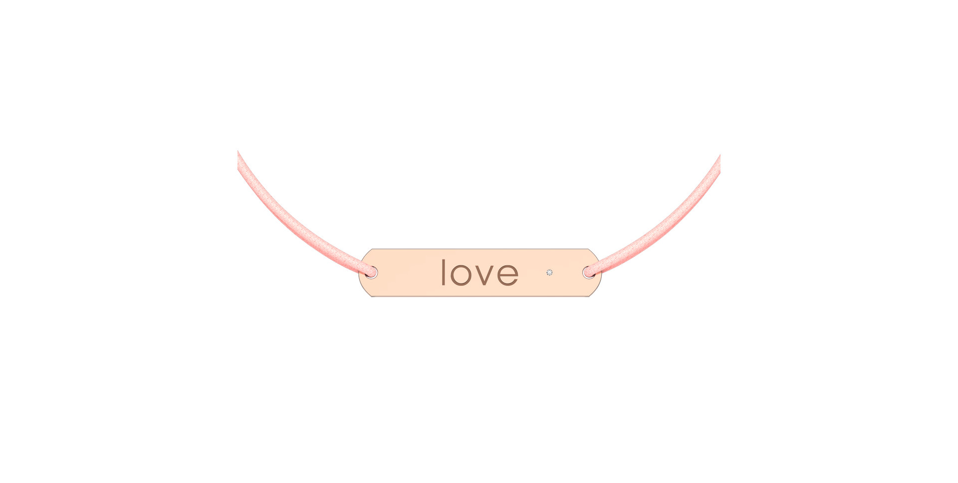 Diamantový náramek se šňůrkou Amour Love