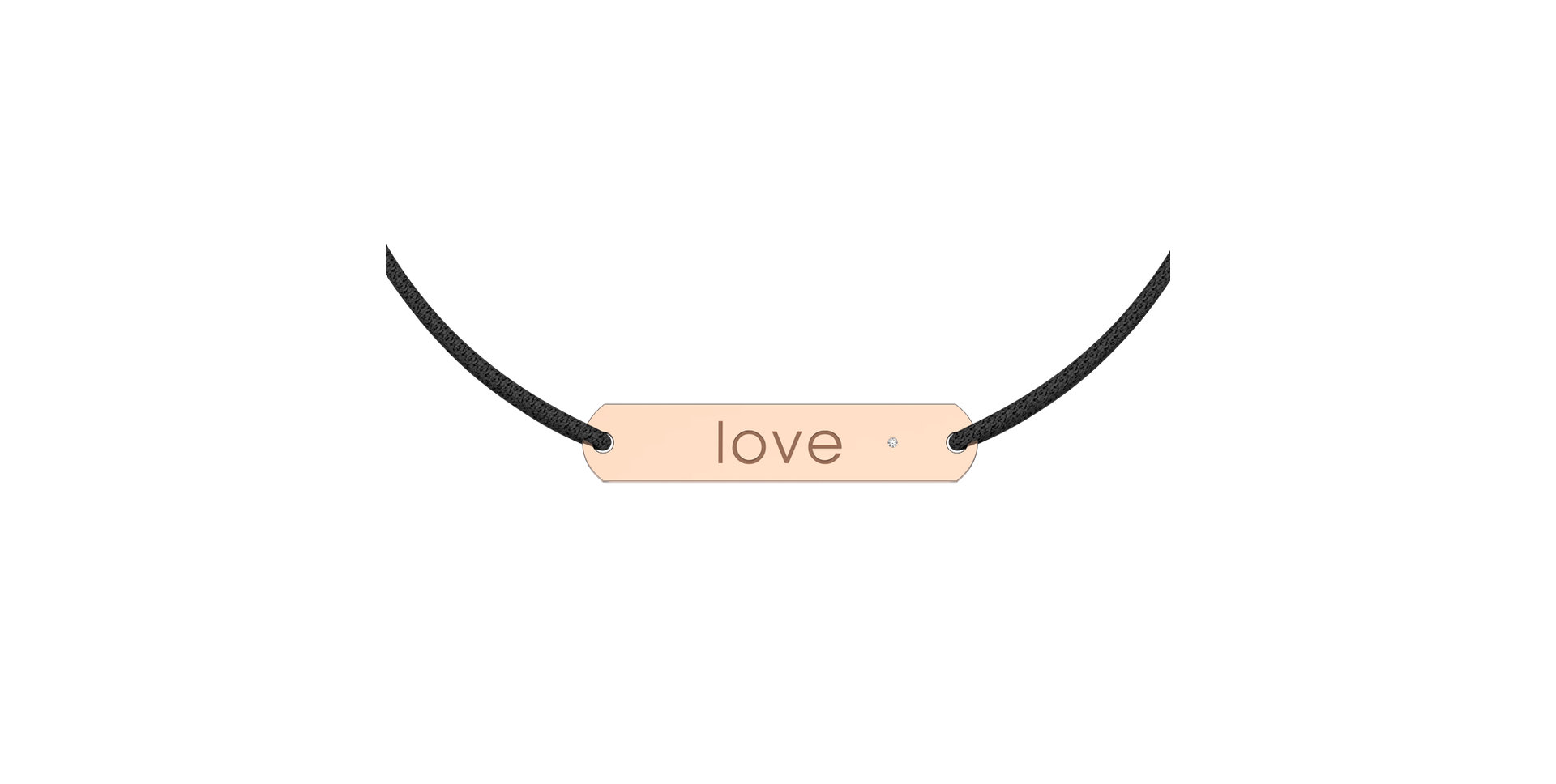 Diamantový náramek se šňůrkou Amour Love