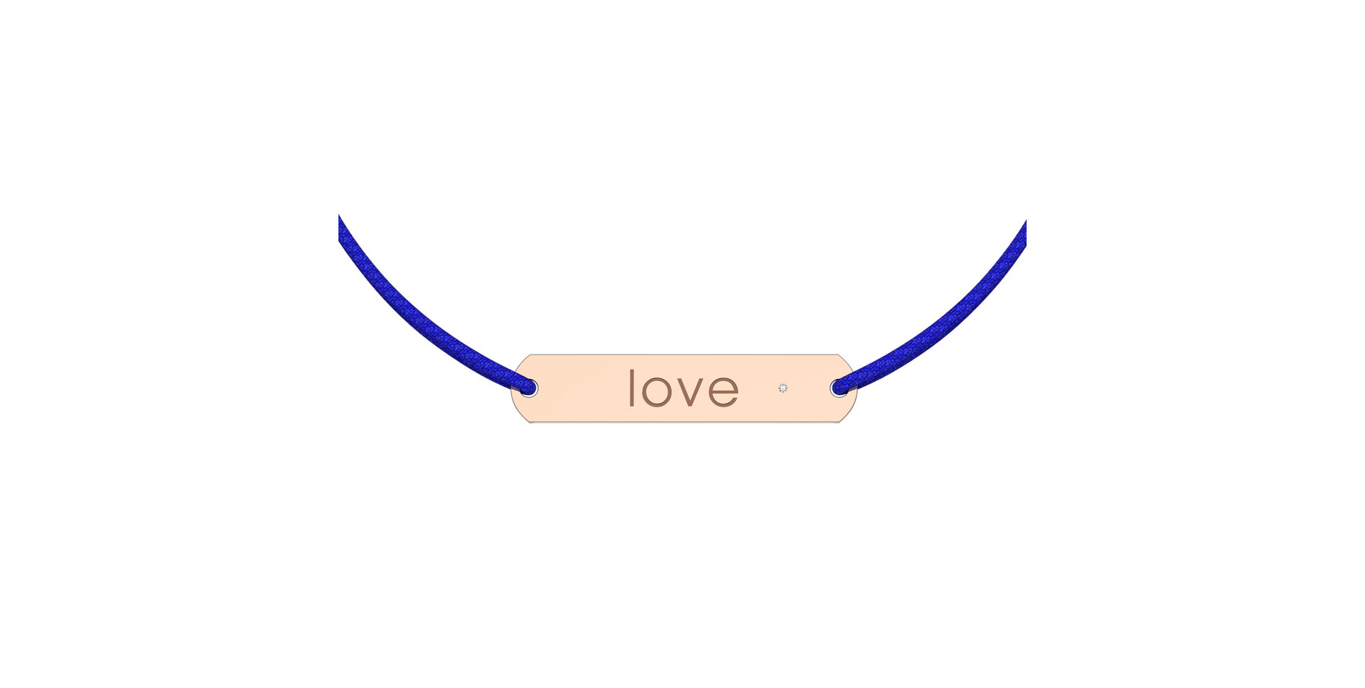 Diamantový náramek se šňůrkou Amour Love