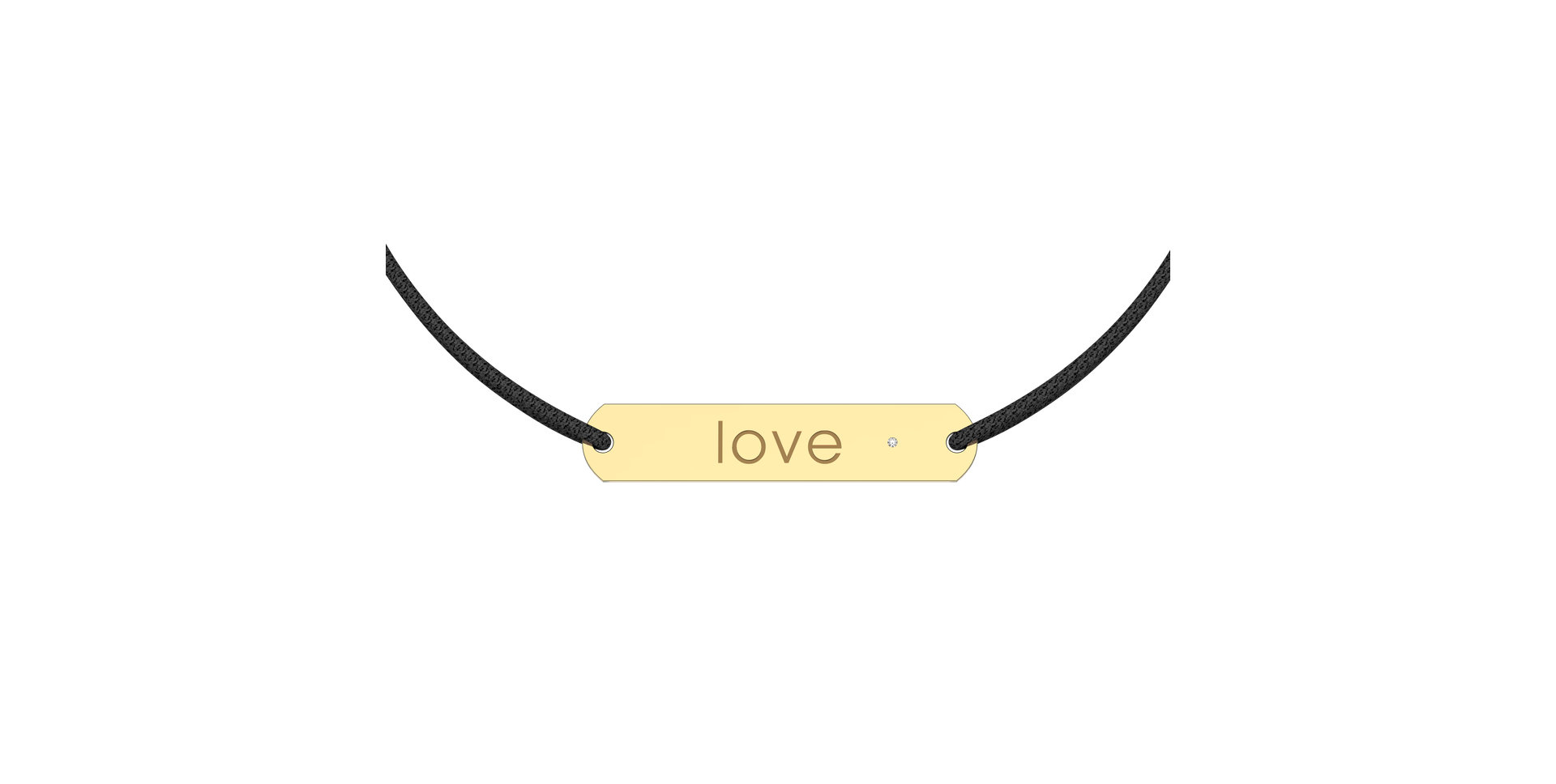 Diamantový náramek se šňůrkou Amour Love