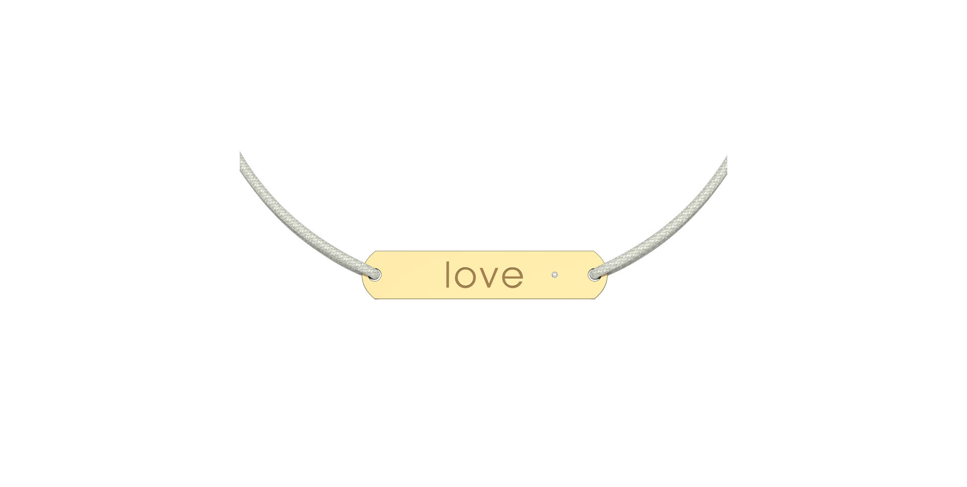 Diamantový náramek se šňůrkou Amour Love