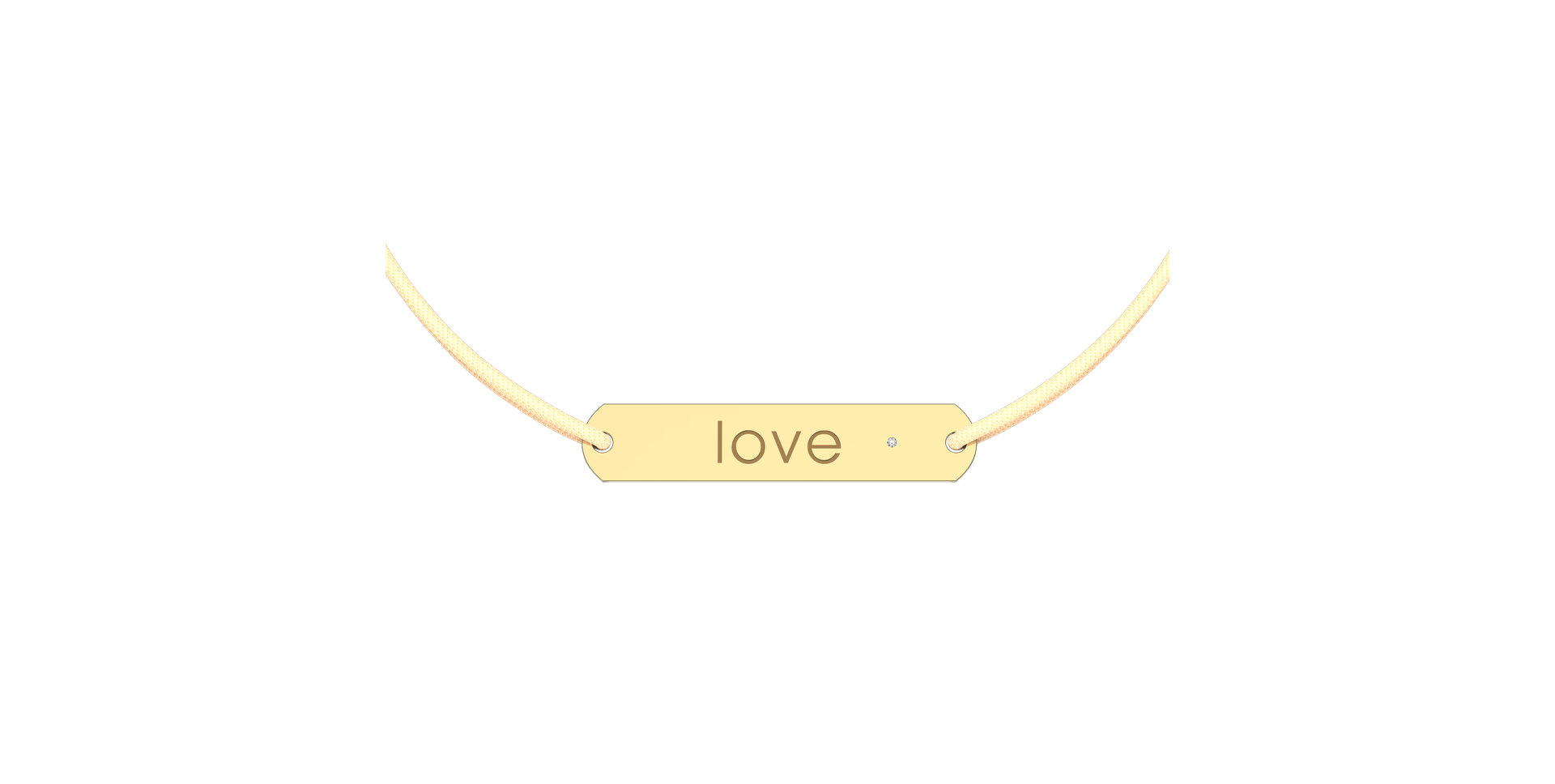 Diamantový náramek se šňůrkou Amour Love