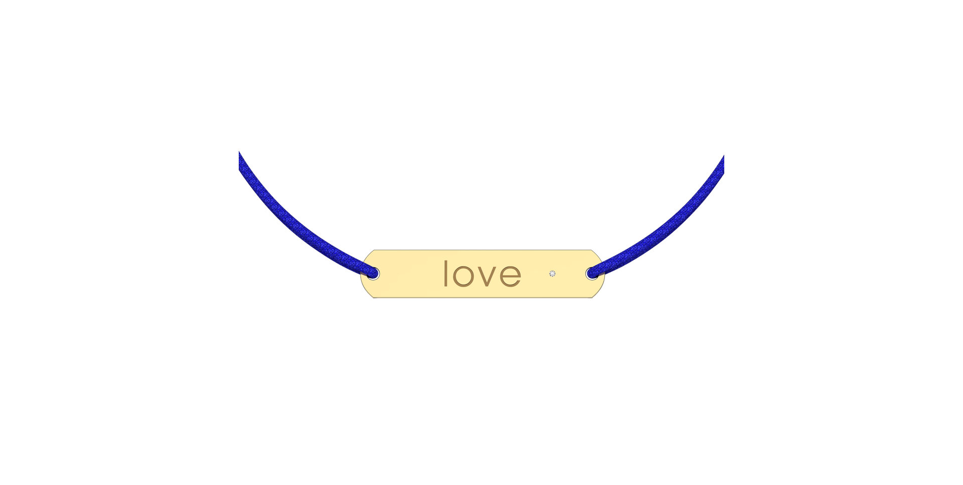 Diamantový náramek se šňůrkou Amour Love