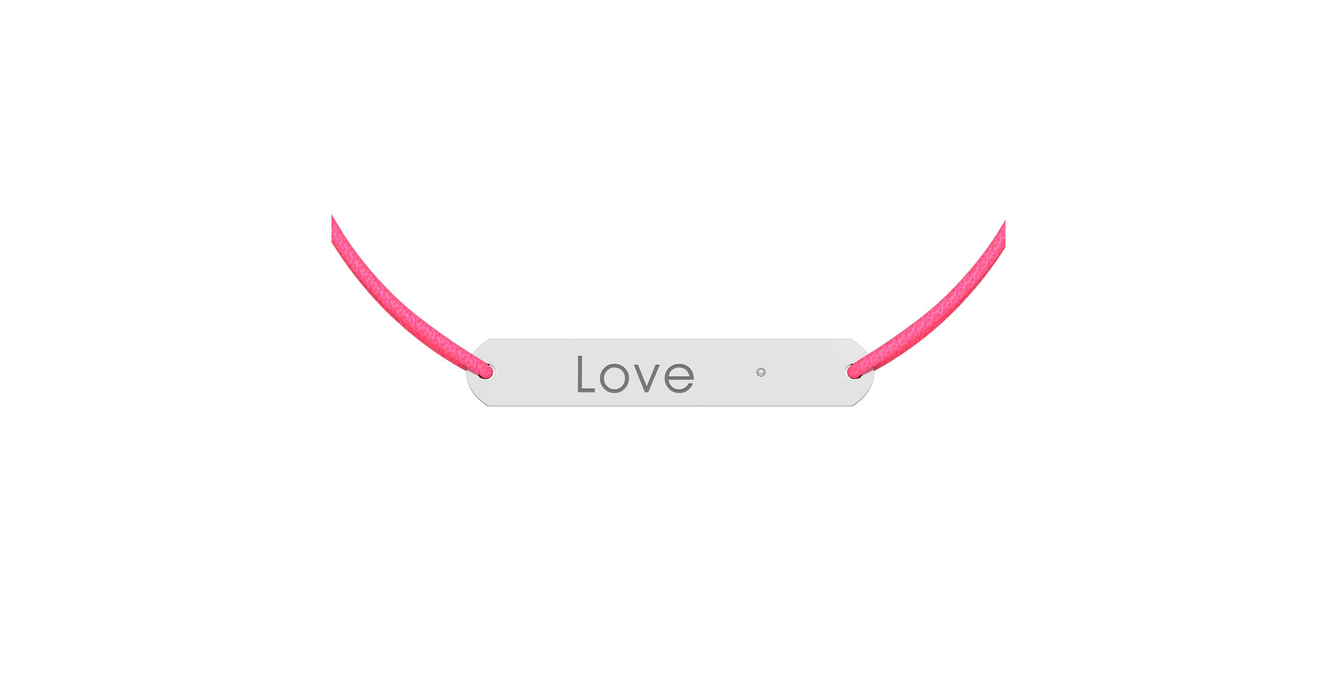 Diamantový náramek se šňůrkou Love