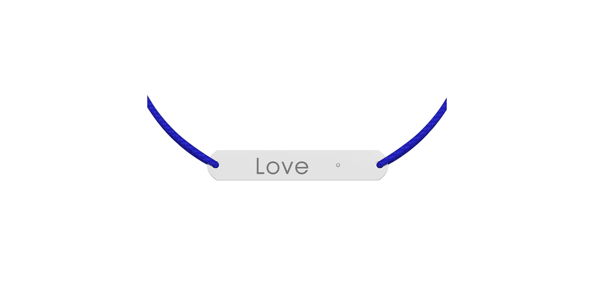 Diamantový náramek se šňůrkou Love