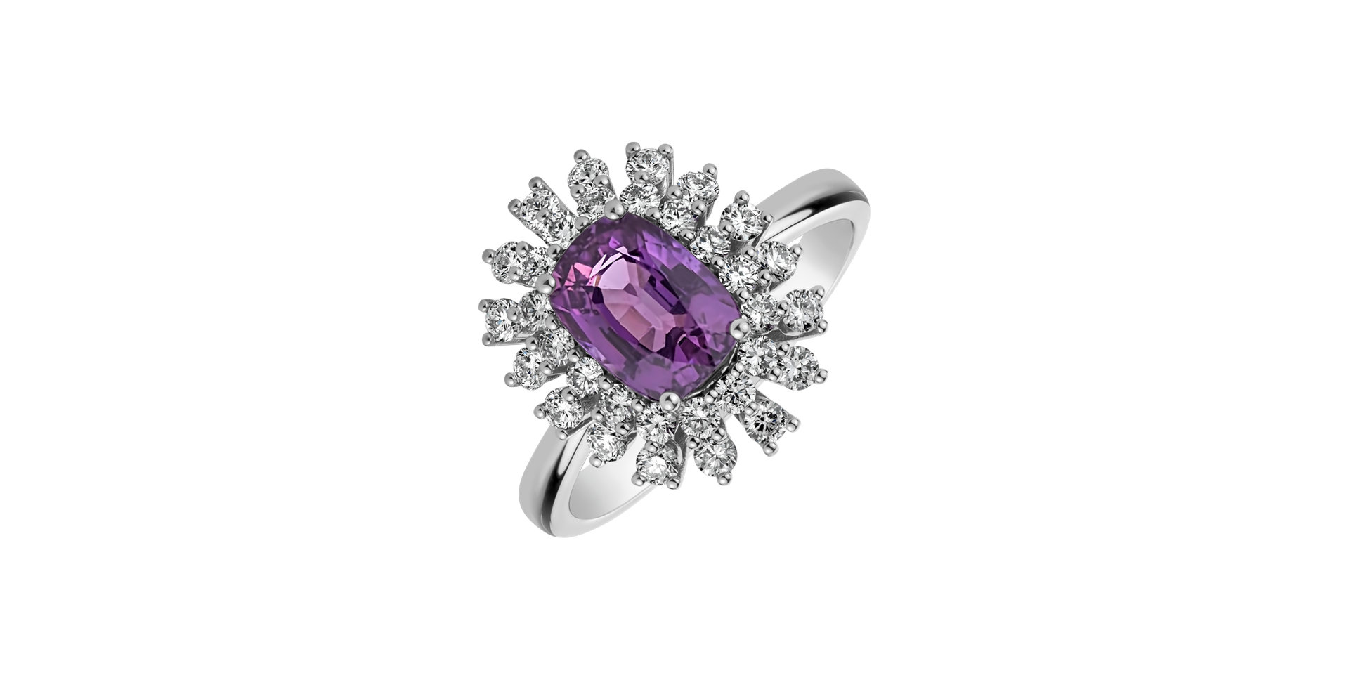 Prsten s safírem a diamanty Classy Impulse