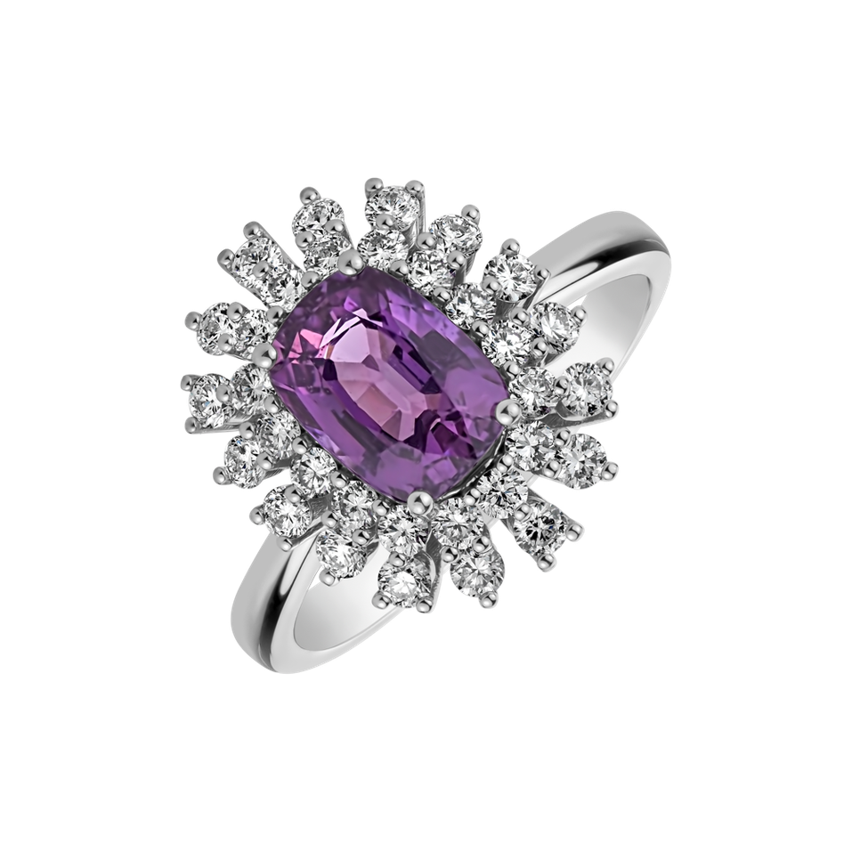 Prsten s safírem a diamanty Classy Impulse