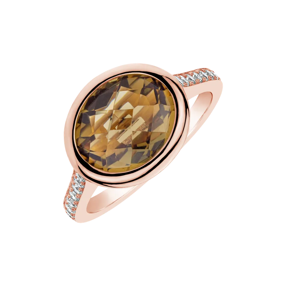 Prsten s quartzem a diamanty Hereafter