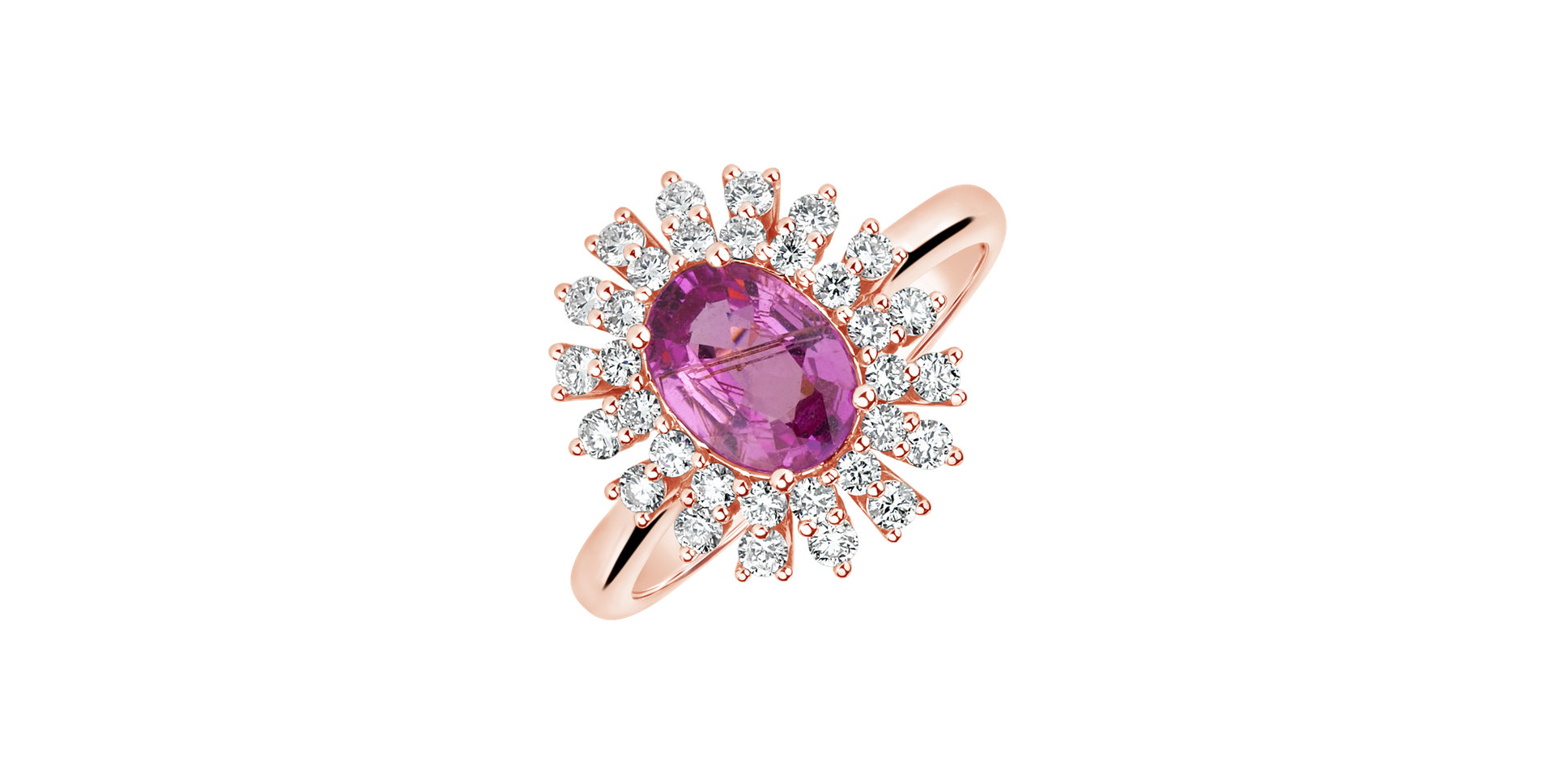 Prsten s safírem a diamanty Fairytale Goddess