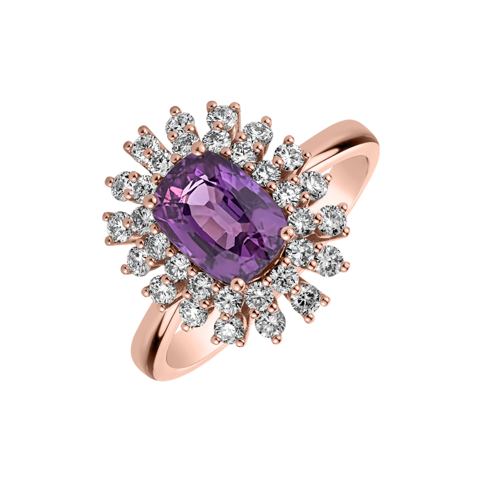 Prsten s safírem a diamanty Classy Impulse