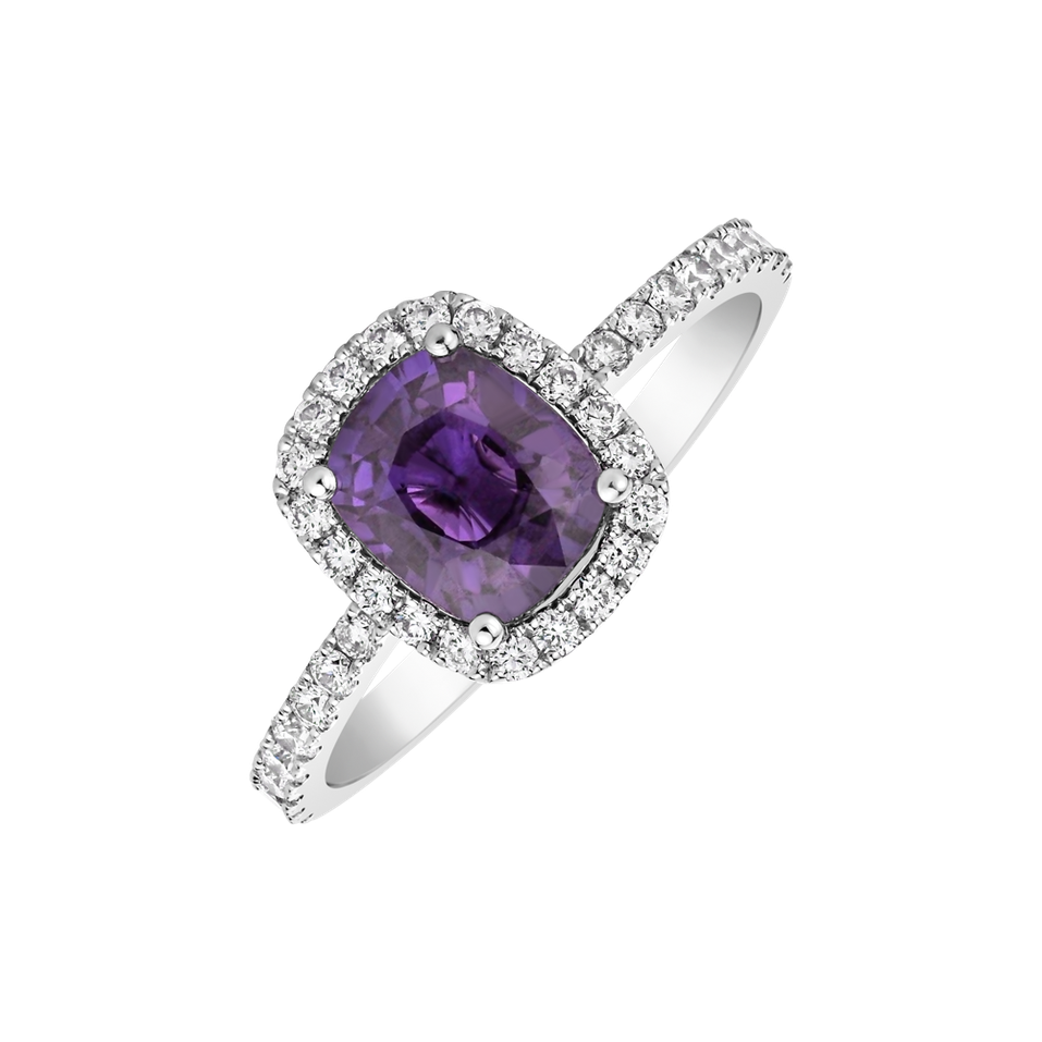 Prsten s safírem a diamanty Manon