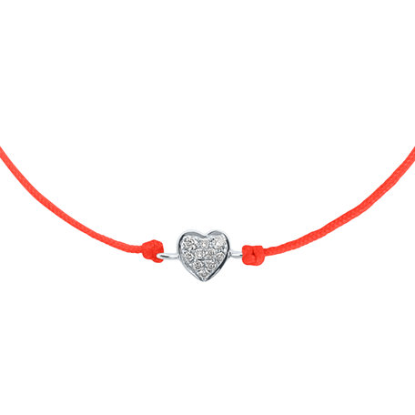 Diamantový náramek se šňůrkou My Heart