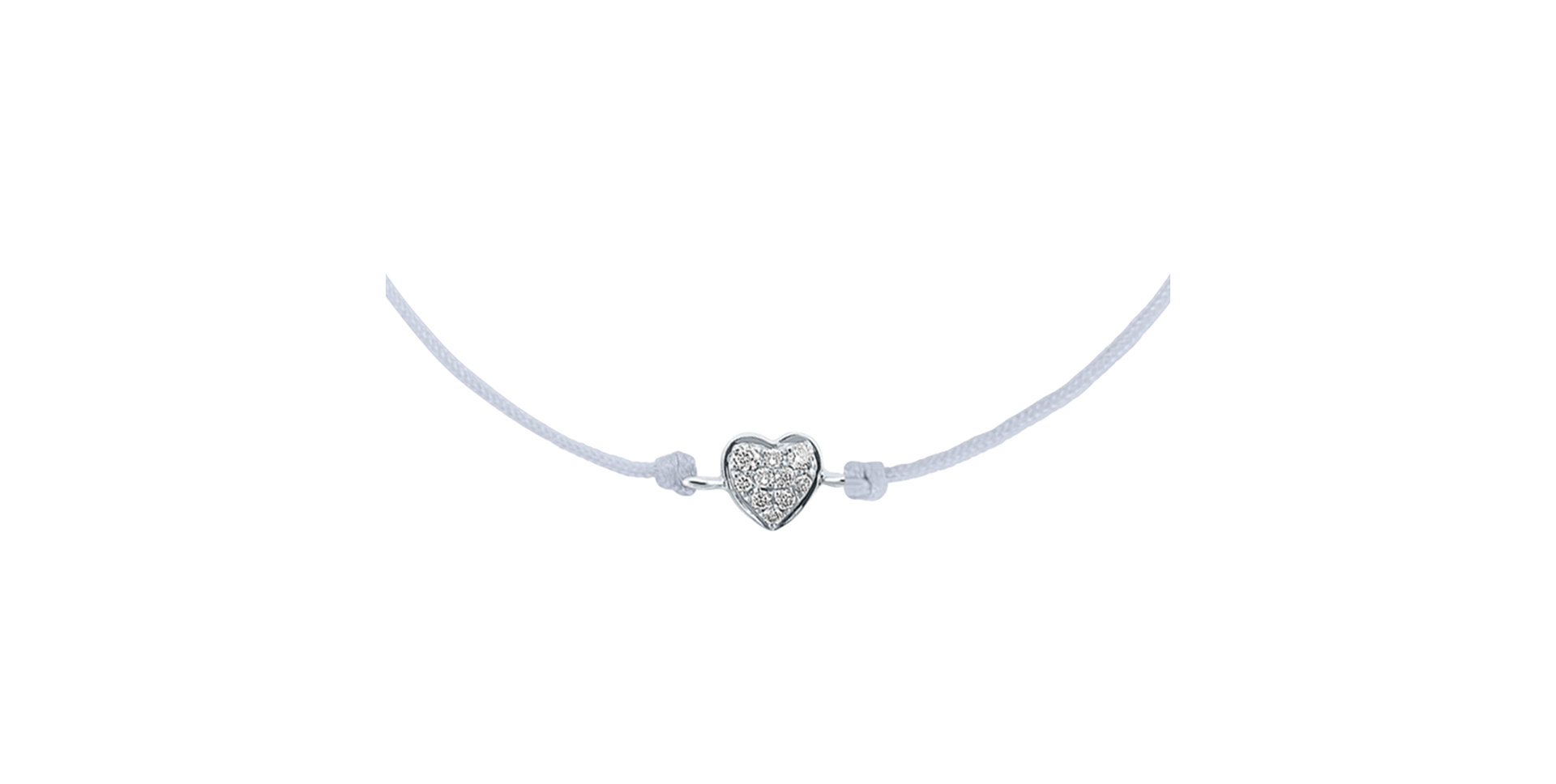 Diamantový náramek se šňůrkou My Heart