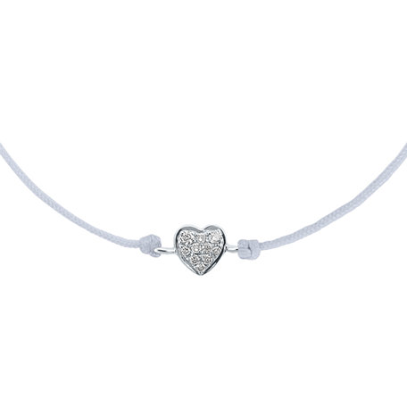 Diamantový náramek se šňůrkou My Heart