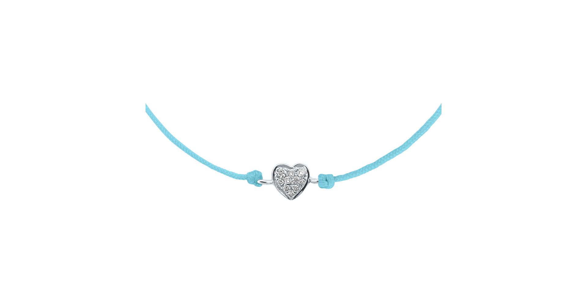 Diamantový náramek se šňůrkou My Heart